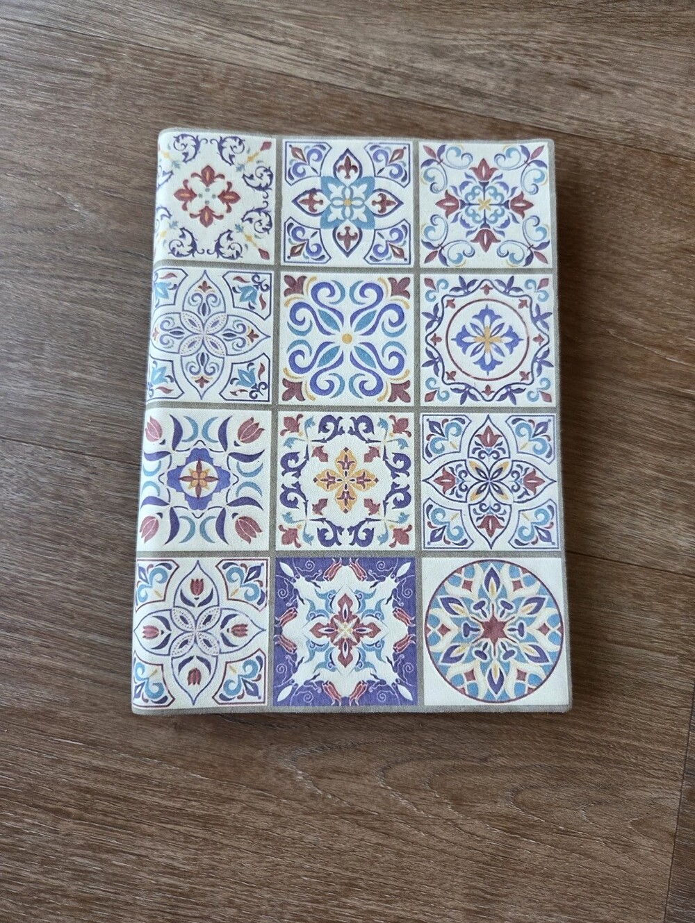 Made in Italy Decorative Tile Art Print Suede Cover Notebook Journal